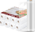 8 Pack 8"x20'(8Rolls) Thickened Vacuum Sealer Bags For Food, Textures on Both Sides, Smell-Proof, Heavy Duty for