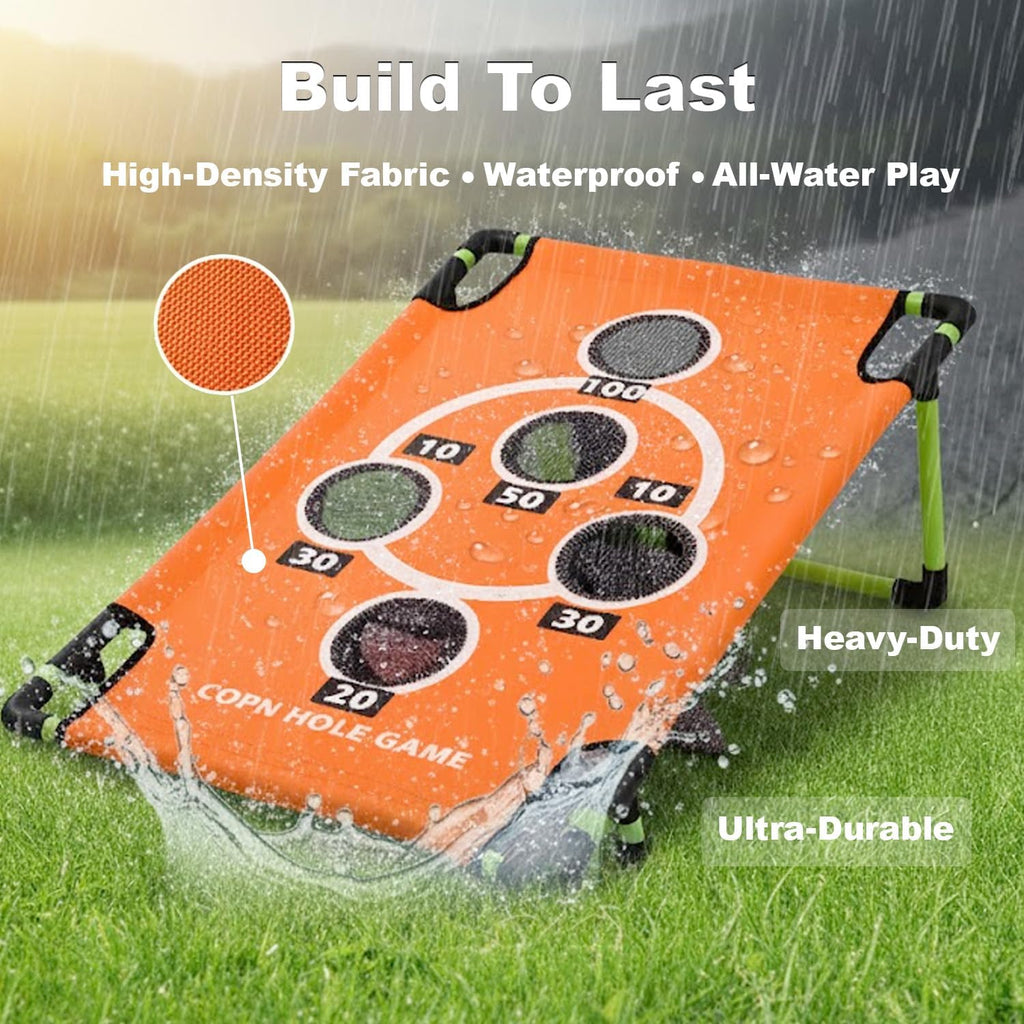 2026 Upgraded Arcade Style Cornhole Board with 8 Bean Bags|3x2 FT Regulation Corn Hole Games|15+ Multi-Games| Durable