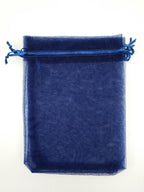 100 PCS 5"x7" Organza Bags Navy Blue Gift Bags with Drawstring