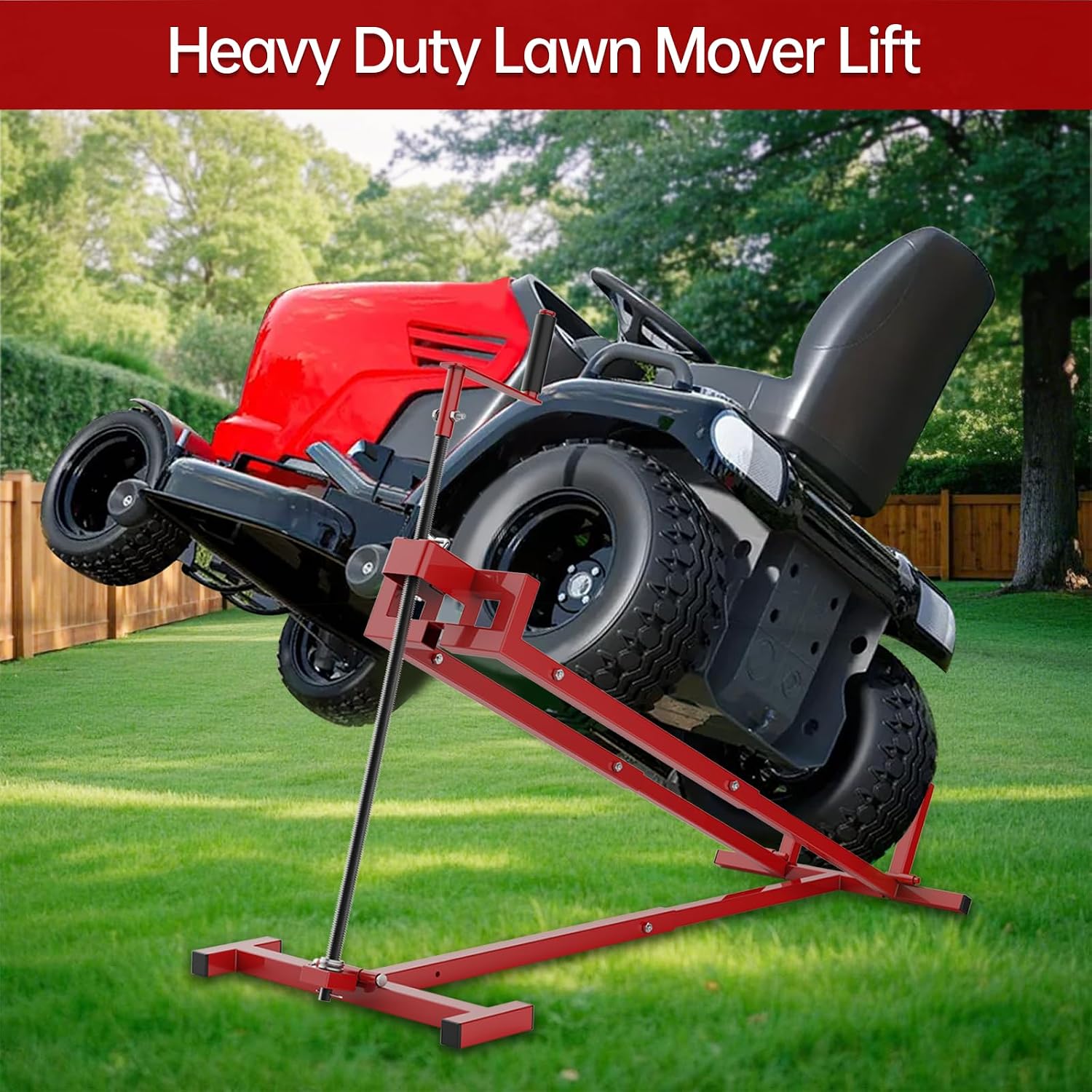 Lawn Mower Lift Jack, Telescopic Maintenance Jack for Riding Lawn Mowers, Zero Turn Mowers and Garden Tractors