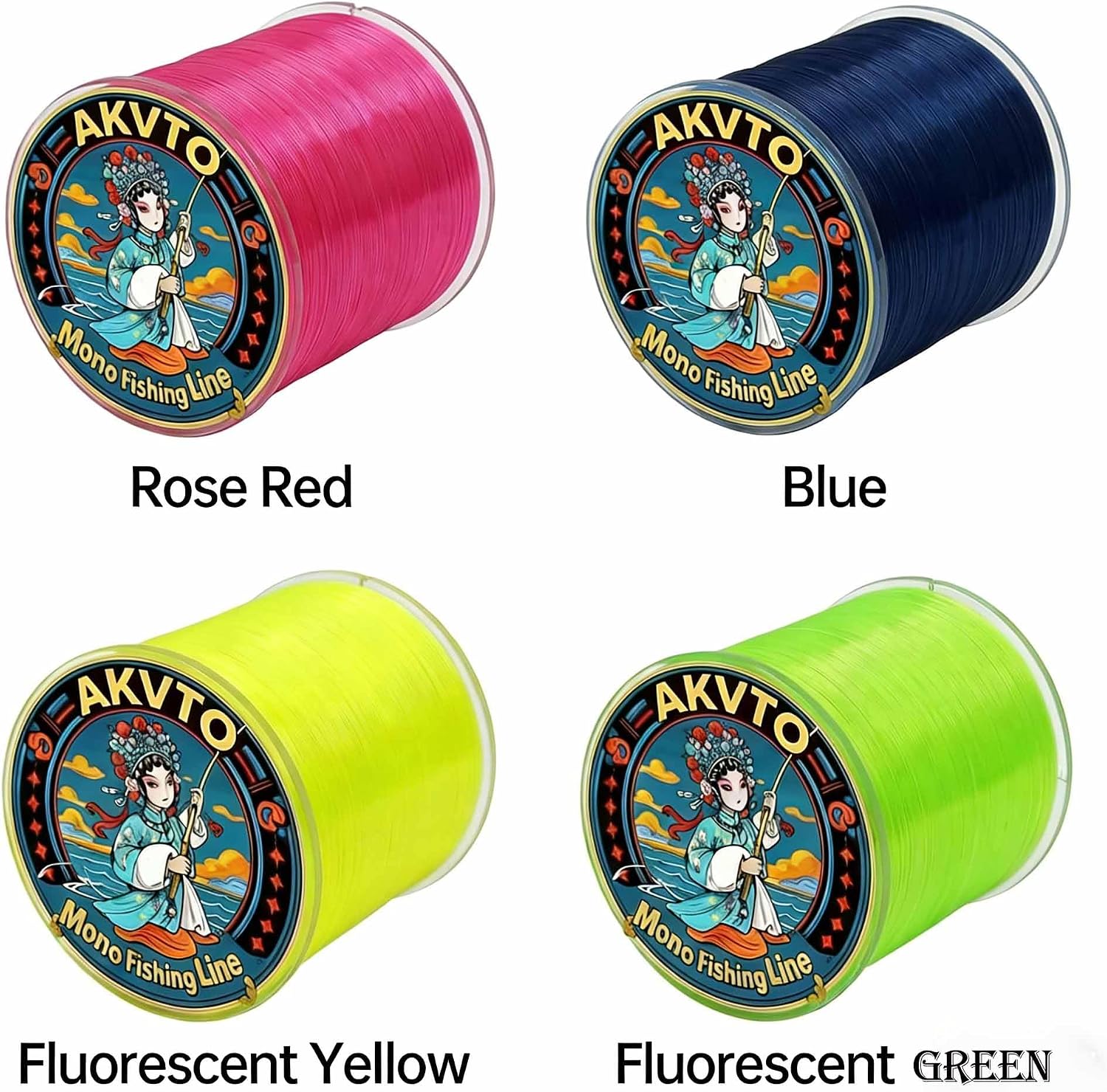 Monofilament Fishing Line, 500 Yards, 7-38 LB Test, High Strength Abrasion Resistant