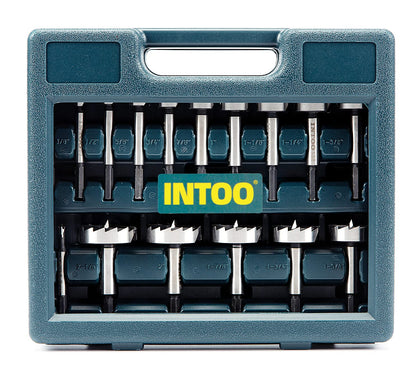 Hex Shank Forstner Bit Set 16 pcs Multi Sided Shank Wood Drill bit Set