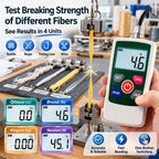 Digital Force Gauge High-Precision Push-Pull Meter for Tension & Compression Testing Units (N, kg, lb, oz) Real-Time/Peak/First Peak Modes Ideal for Quality Control & Material Testing 5N