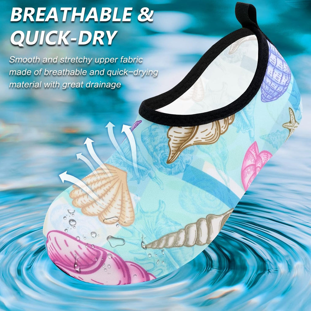 Water Shoes for Women Men Barefoot Quick-Dry Aqua Socks Slip-on for Beach Swim Surf Yoga Exercise