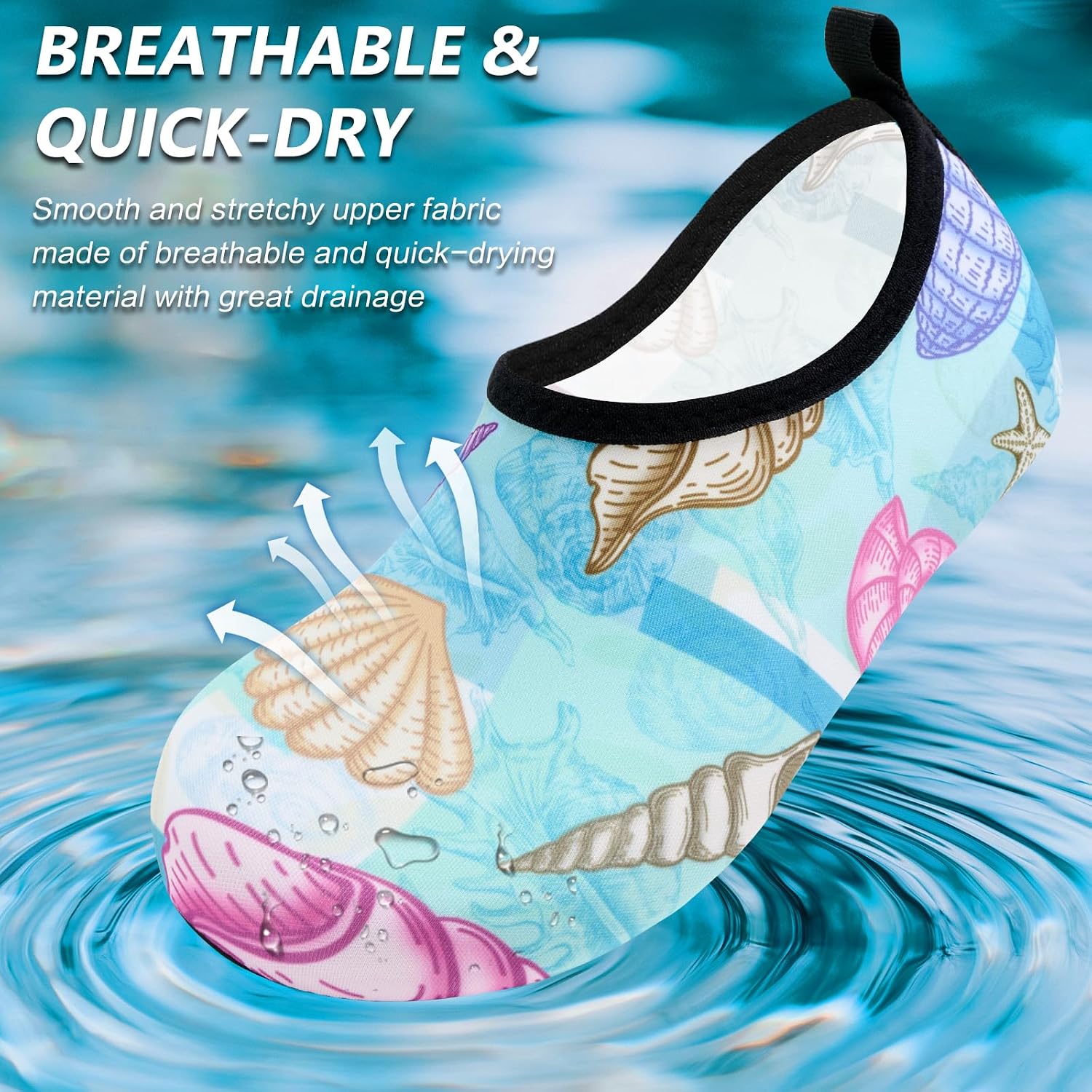 Water Shoes for Women Men Barefoot Quick-Dry Aqua Socks Slip-on for Beach Swim Surf Yoga Exercise