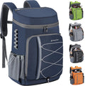 35/50Can Insulated Cooler Backpack, Leakproof Soft Lunch Ice Bag | 16h Cold,Multi-Pockets,Survival Whistle,Ergonomic