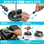 DURATECH 6.5L Oil Extractor Pump, Pneumatic Manual Fluid Extractor
