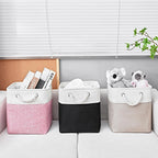 11x11 Inch Cube Storage Bins, 6 Pack Fabric Storage Cubes for Shelves, Cube Organizer Bins with Handles, Cloth Cubby