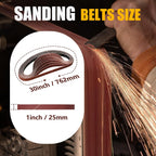 1 x 30 Inch Sanding Belts, 25 Pcs Assorted Grits(40/80/120/180/240)
