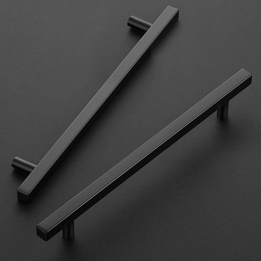 Matte Black Cabinet Square Pulls Handles, 7-1/2 Inch, 30 Pack