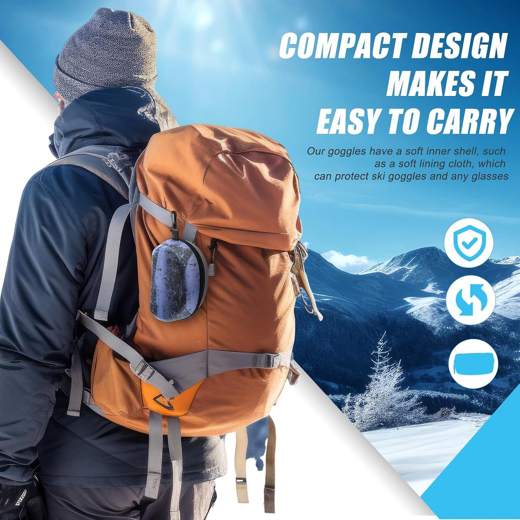 2 Pcs Ski Snow Goggle Case Large Goggle Cases Hard Shell Swim Sunglasses Hard Boxes Large Protective Hardcover