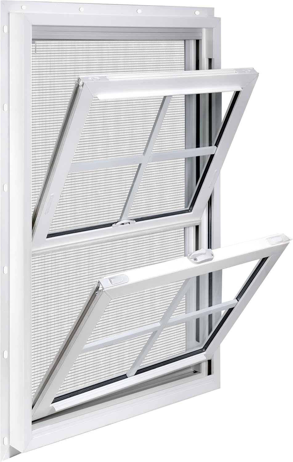 36" x 56" Vinyl Double Hung Window, White