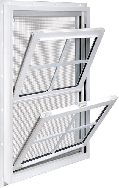 36" x 56" Vinyl Double Hung Window, White