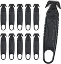 IMOZATA Safety Box Cutter 10 Pcs - Stainless Steel Concealed Blade Package Opener with Tape Splitter, Utility Tool