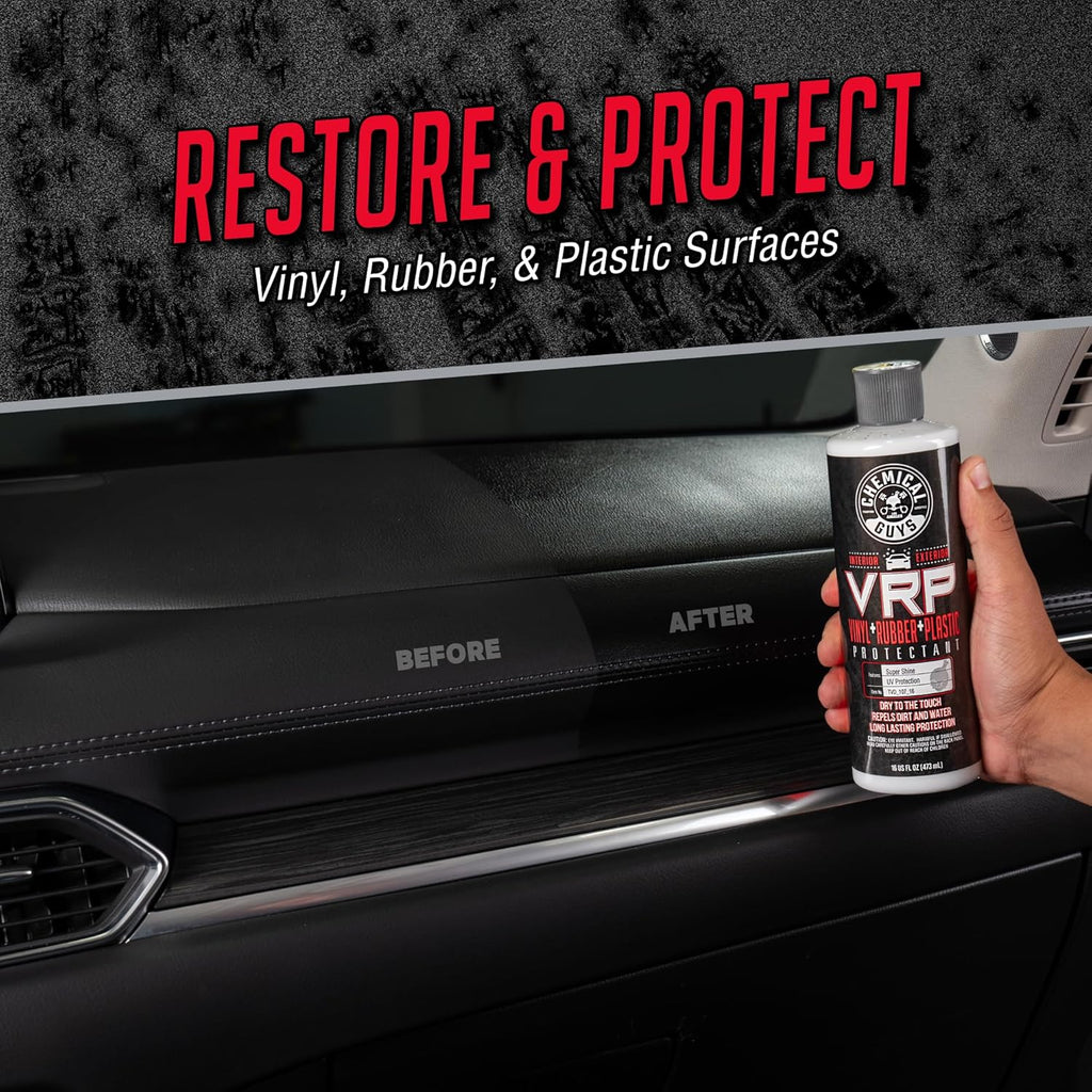 VRP Vinyl, Rubber & Plastic Dressing, Dry to Touch, 16 oz | Satin shine on tires, trim, dashboards and