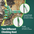 Prusik Cord Eye-to-Eye Pre-Sewn Nylon Heat Resistant Friction Prusik Rope | 22KN Prusik Loop Plastic Cover Climbing