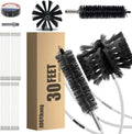 30 Feet Dryer Vent Cleaning Brush Kit, Multi-Scene Durability Chimney Brush with Flexible Nylon Rod, Multi-Purpose