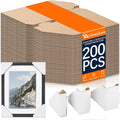 200 Pack Adjustable Cardboard Corner Protectors, Fits 1", 1.5" & 2.1" Frames, Packaging Edge Protectors for Shipping