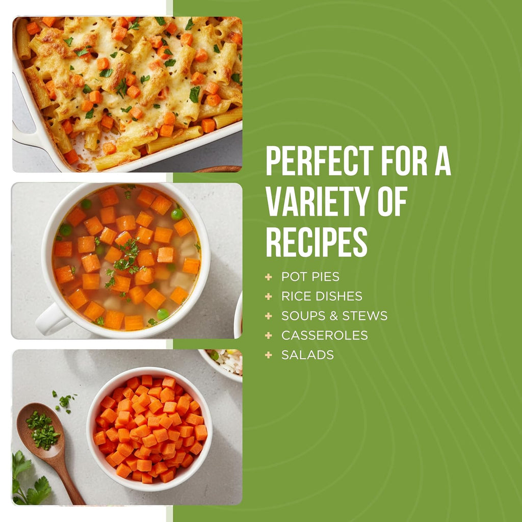 Dehydrated Diced Carrots Can | Emergency Food Supply, 216 Servings, 25 Year Shelf Life, Great for Cooking, Baking