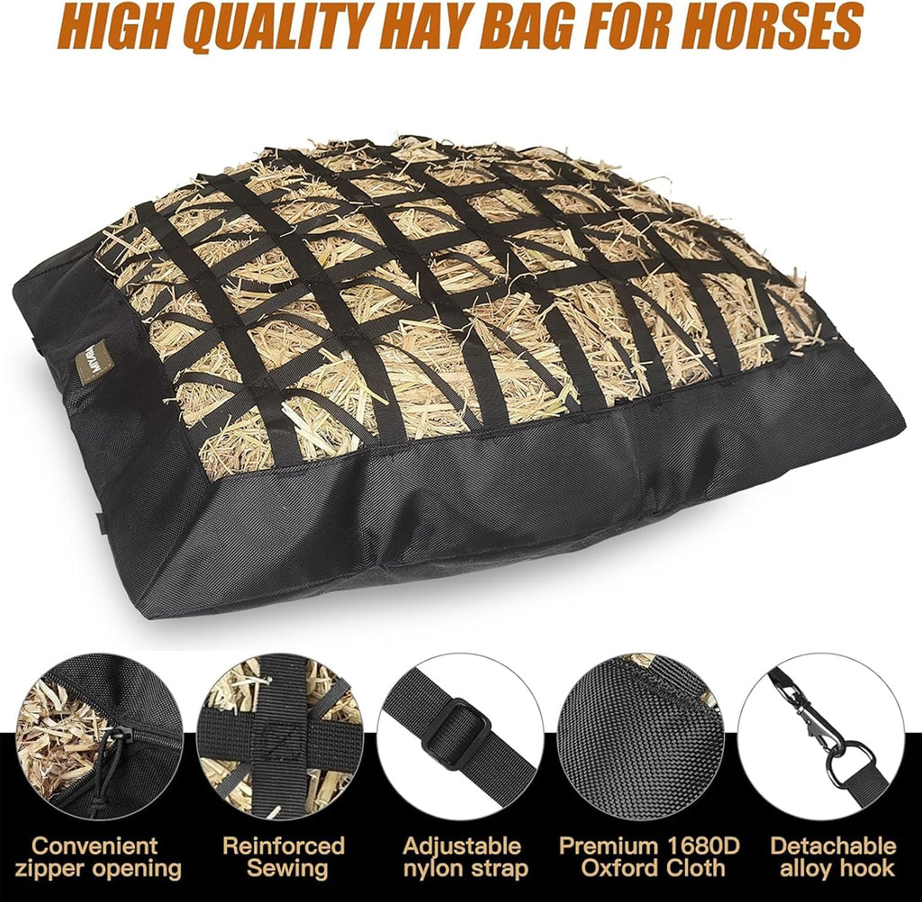 Hay Bag for Horses,Ultra-Slow Feed Hay Bag for Ground Feeding (1)