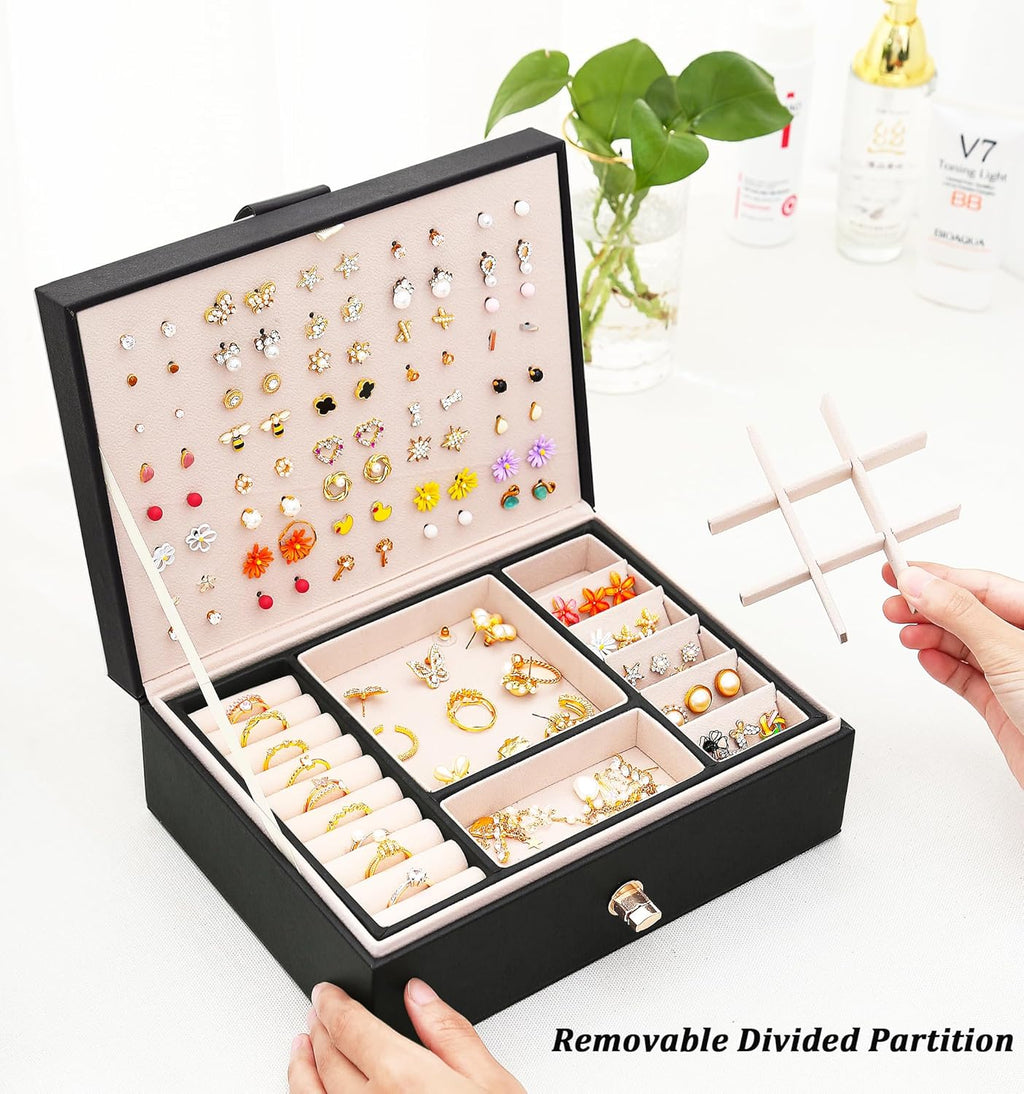 Womens Earrings Jewelry Box for Girls Jewelry Earring Organizer Box Earring Holder Organizer for Girls Jewelry