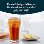 Gibraltar DuraTuff Drinking Glass Drinking Cup Set, Iconic Heavy Base Bar Glassware Thick Drinking Glasses Set of 12