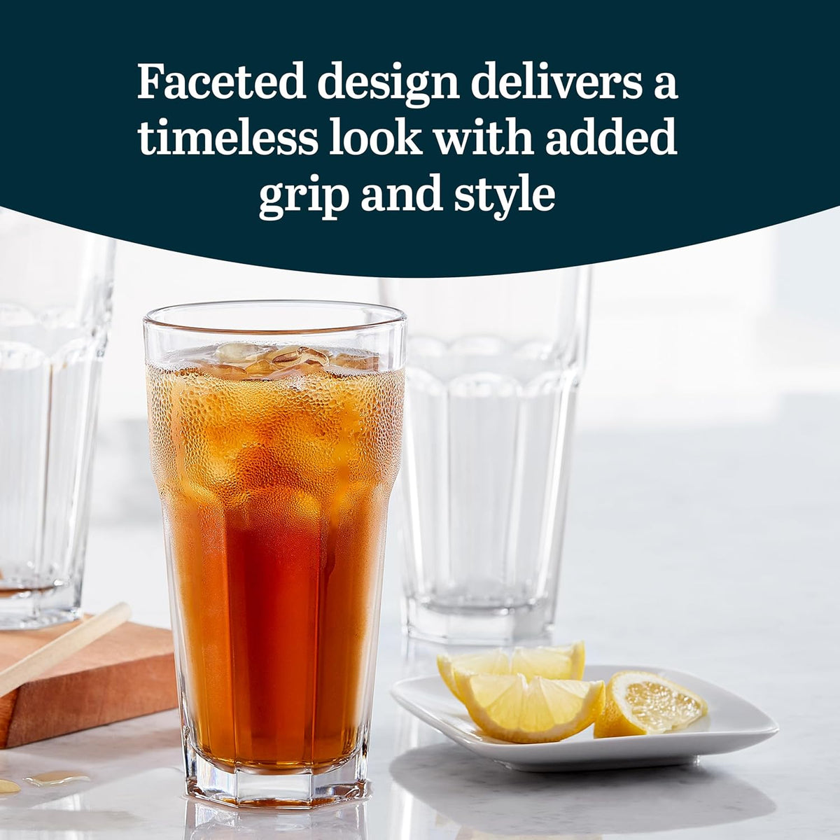 Gibraltar DuraTuff Drinking Glass Drinking Cup Set, Iconic Heavy Base Bar Glassware Thick Drinking Glasses Set of 12