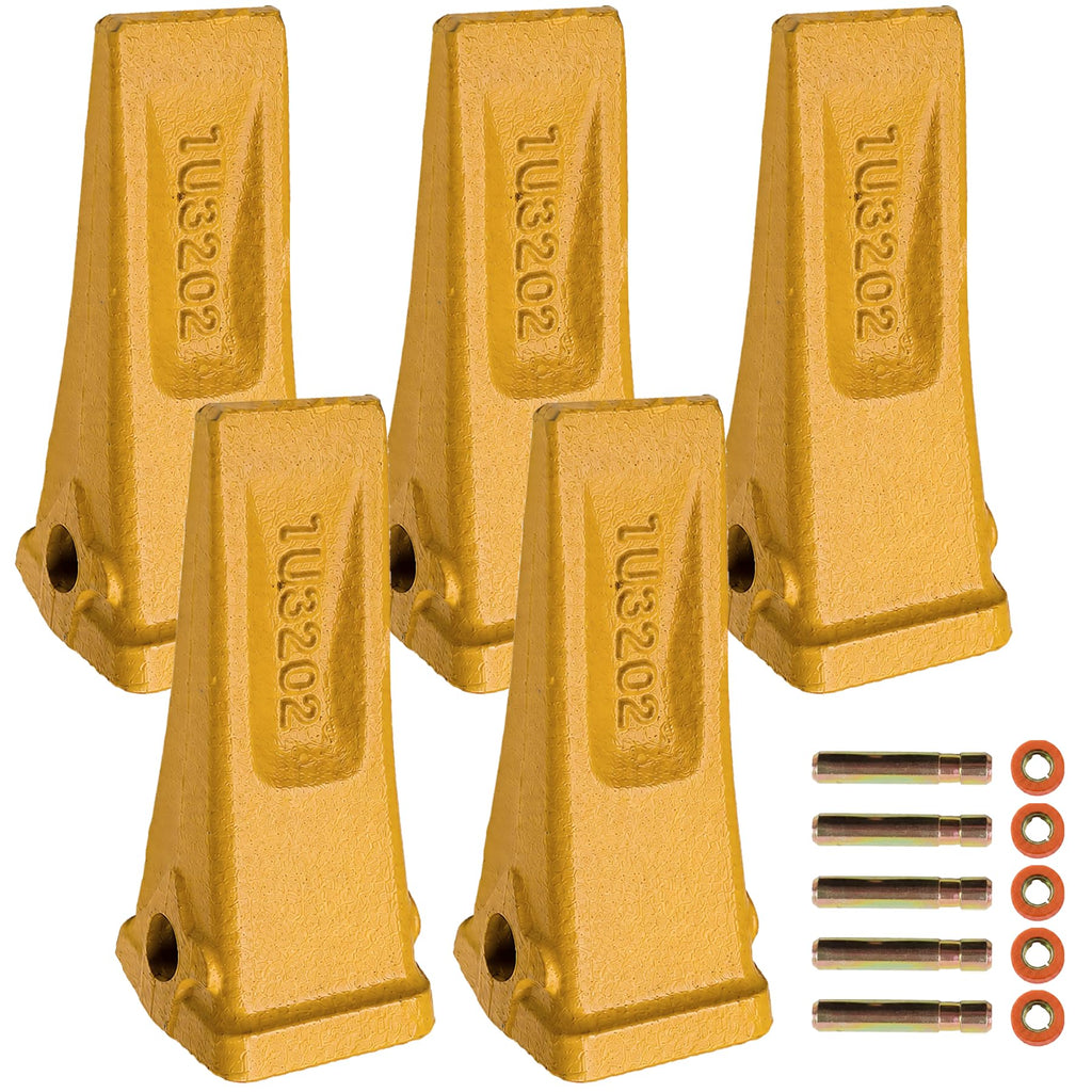 5 Pack 1U3202 Bucket Teeth, for CAT Cater-Pillar Style J200 Series