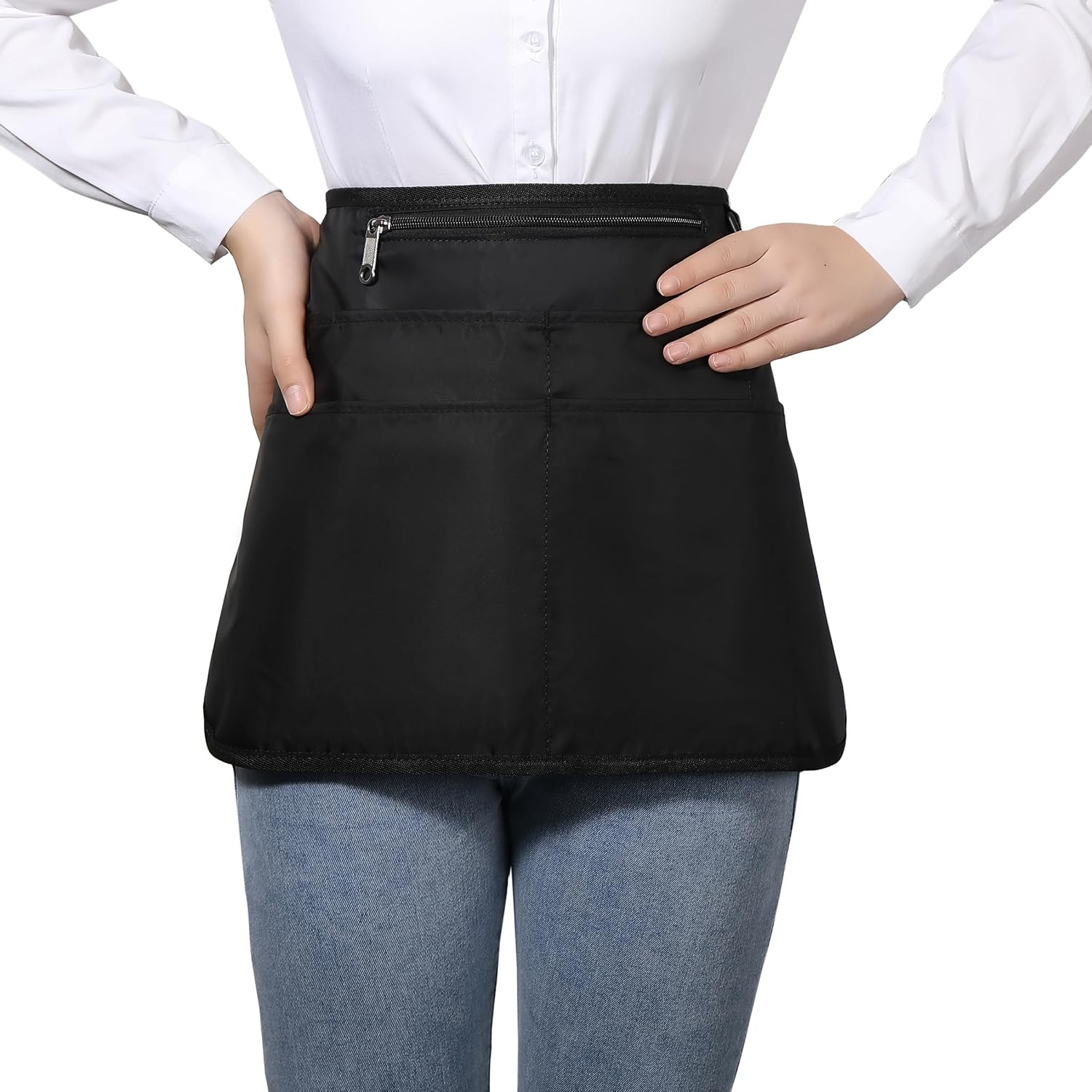 Barber Apron with 6 Pockets, Waterproof and Bleach-proof Hair Stylist Apron for Men Women,Hairdresser Apron for