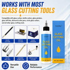 Camdios Glass Cutting Oil, 4 fl oz Precision Applicator for Glass Tools