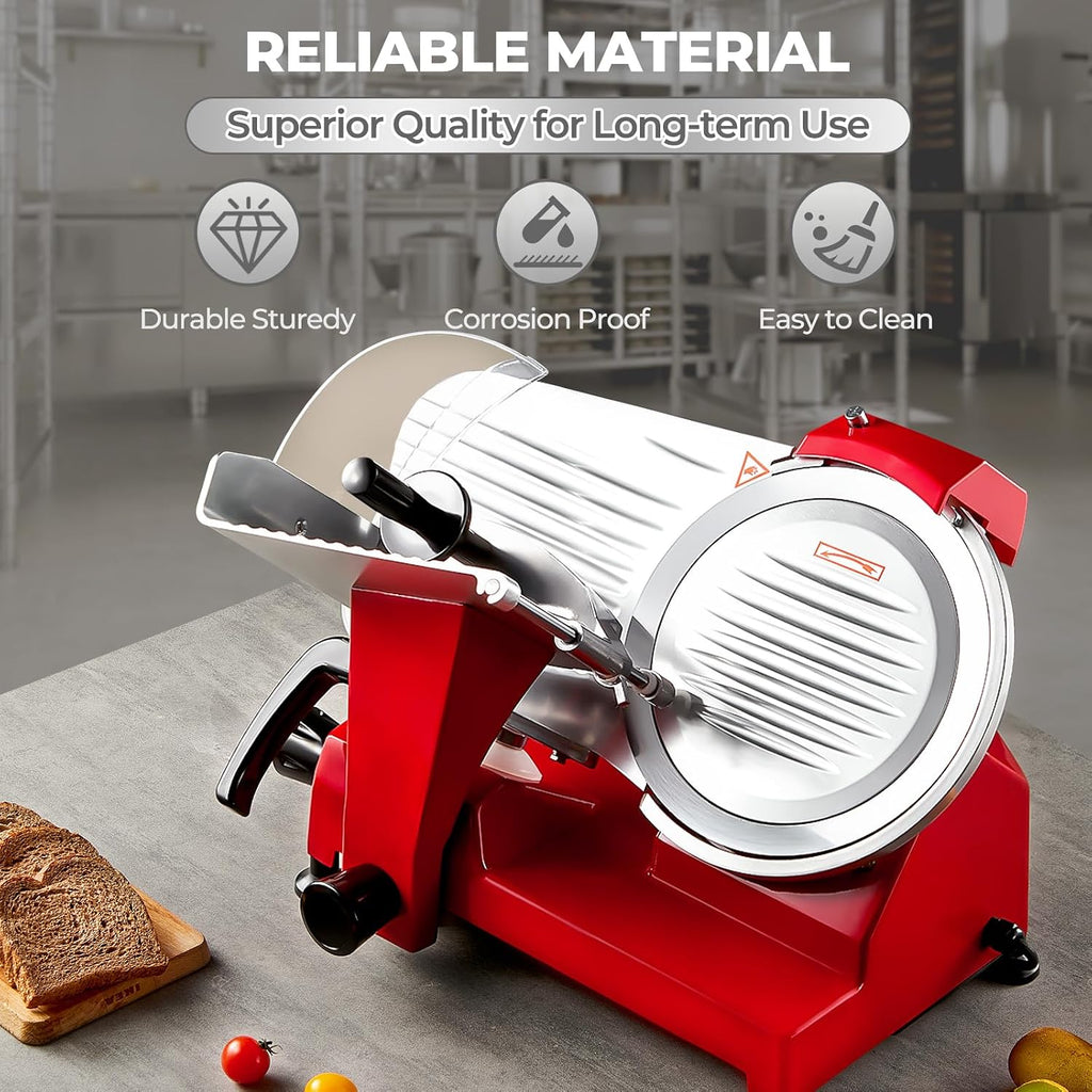 Commercial Meat Slicer, 300W Electric Deli Slicer, 10 Inch