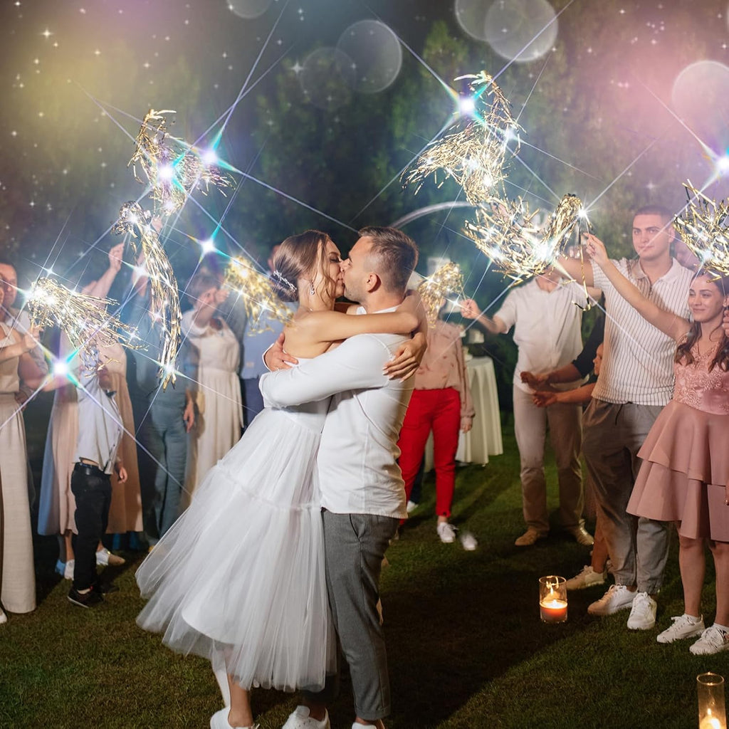 200 Pcs Light up Wedding Wands Sparkler Tinsel Send Off