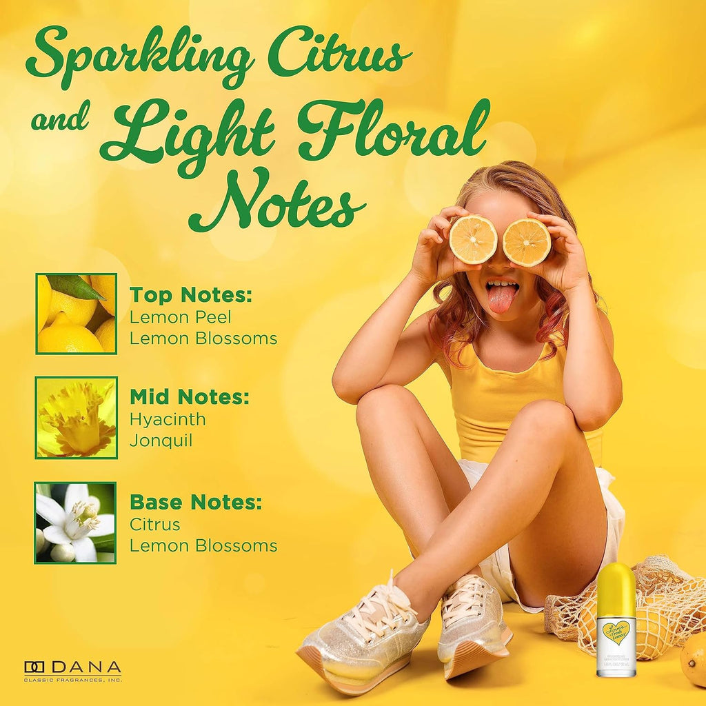 Love's Fresh Lemon Cologne Mist 1.5 Fl. Oz. Invigorating and Uplifting Lemon Scented Body Mist for Women, Classic