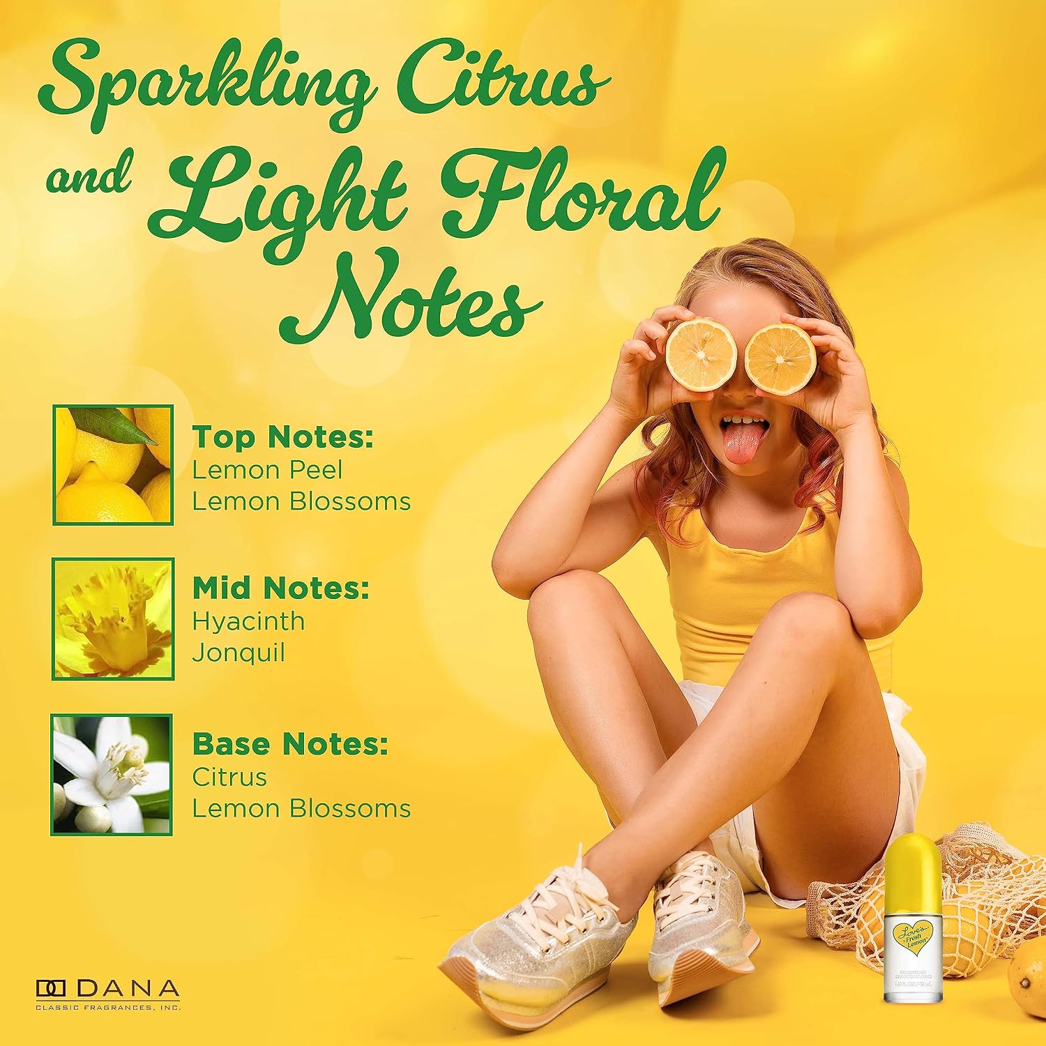 Love's Fresh Lemon Cologne Mist 1.5 Fl. Oz. Invigorating and Uplifting Lemon Scented Body Mist for Women, Classic