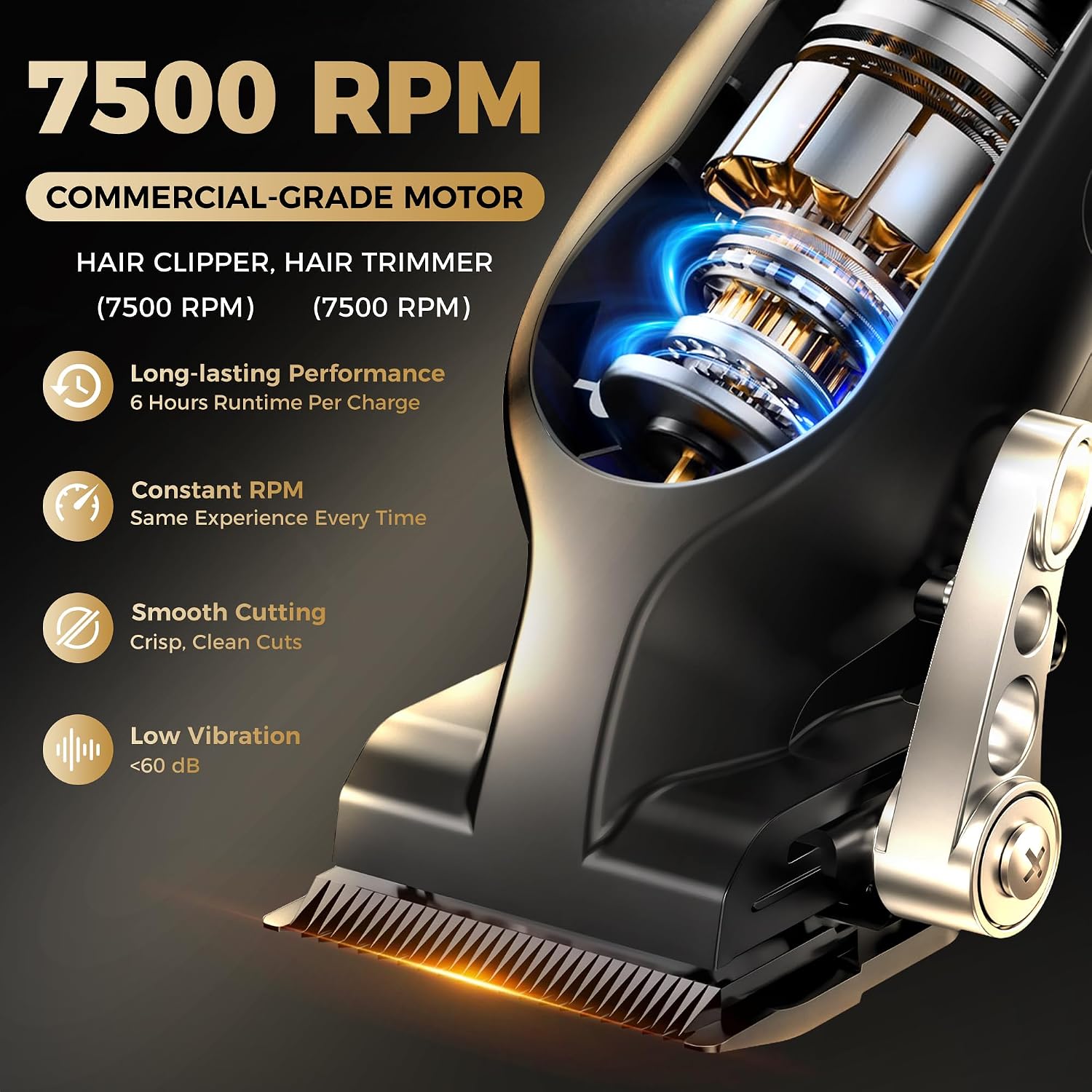 Hair Clippers for Men Professional, Barber Clippers and Trimmers Set, Cordless Hair Clippers, Hair Cutting Kit