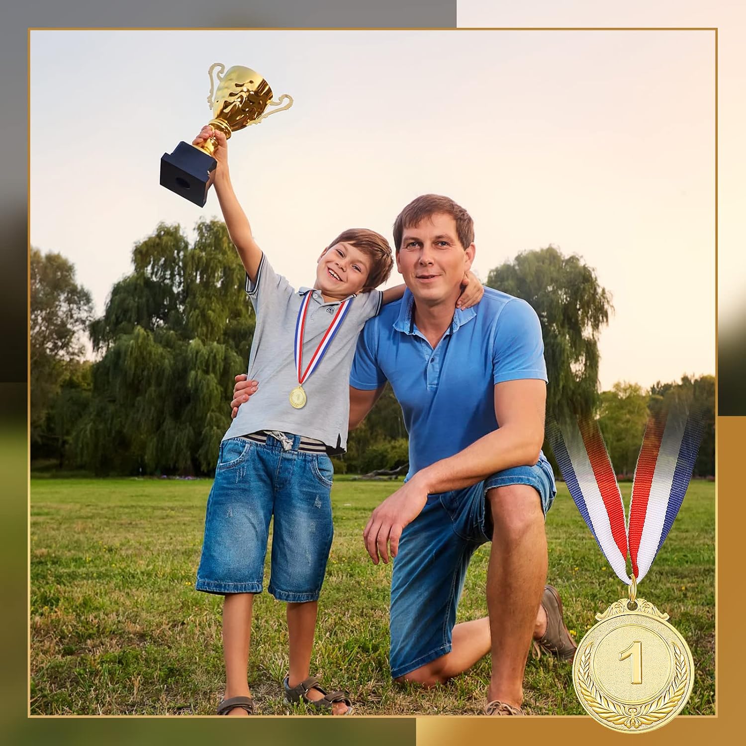 72 Pcs Gold Silver Bronze Award Medals Winner Medals Metal Participation Medals with Neck Ribbon 1st 2nd 3rd Prize