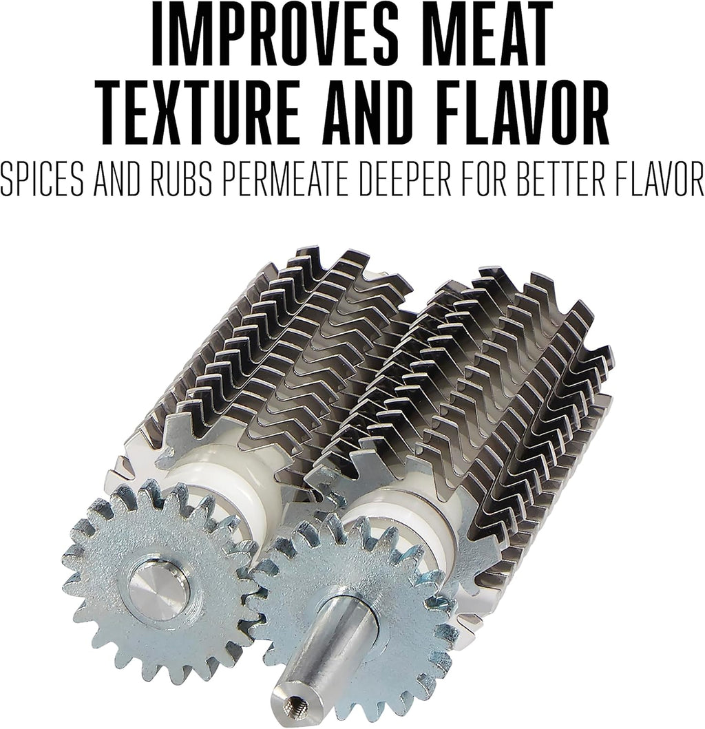 Meat Tenderizer Tool & Heavy Duty Cuber, Quick and Easy Manual Operation For Cuts Up To 4.5” Wide x .75” Thick