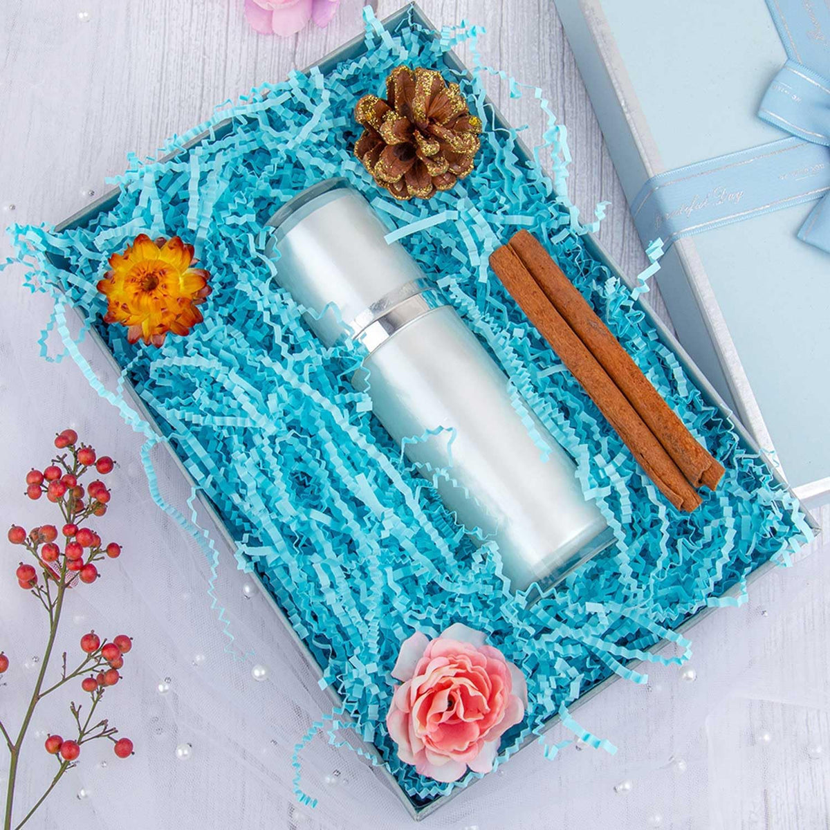 Crinkle Cut Paper Shred Filler Gift Cushion Streamer Blue