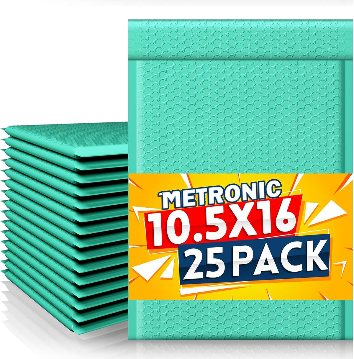 Bubble Mailers 10.5x16 Inch 25Pack Teal Large Padded Envelopes
