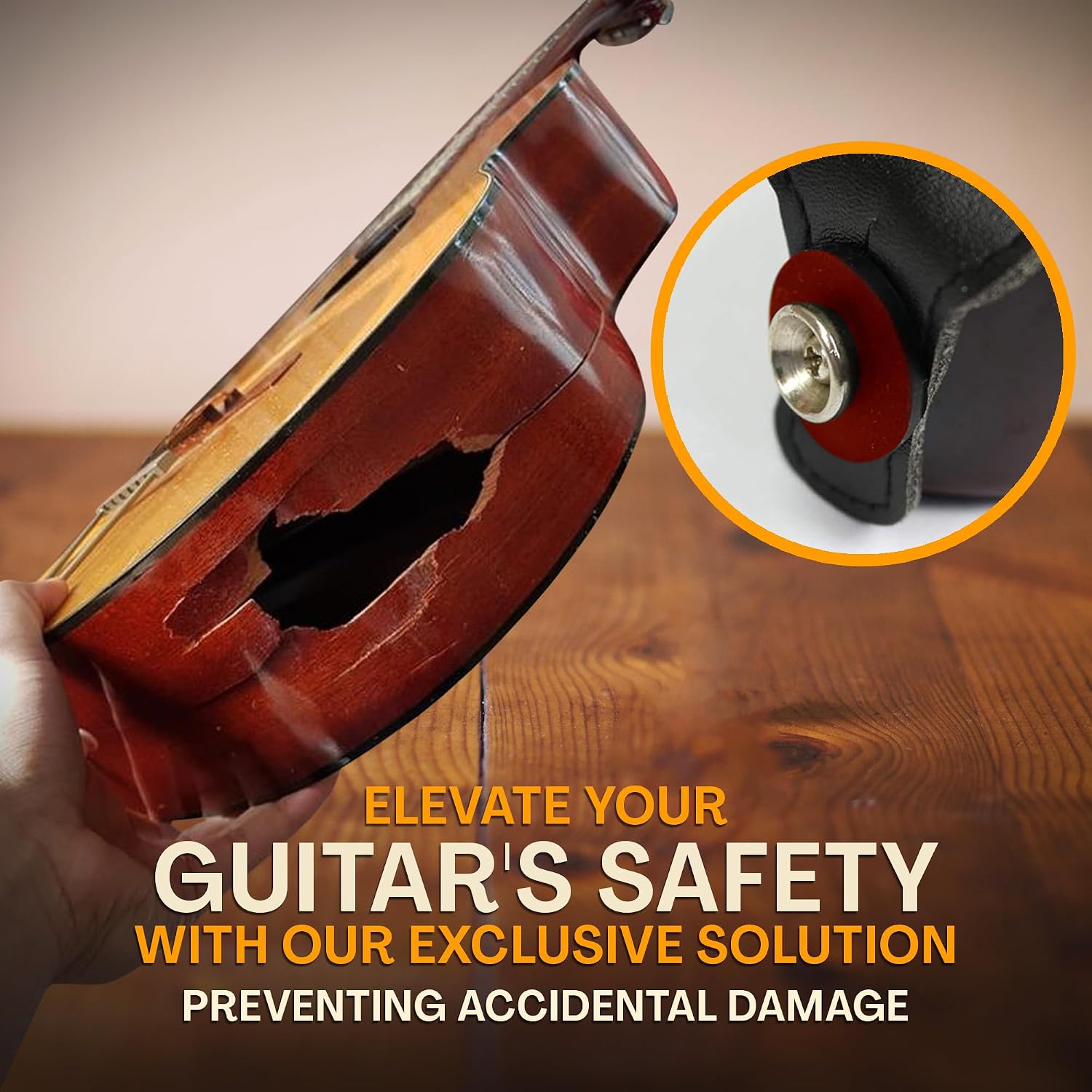 Guitar Strap For Acoustic, Electric and Bass Guitars, Adjustable Padded Leather Ends Guitar Straps For Men and Women