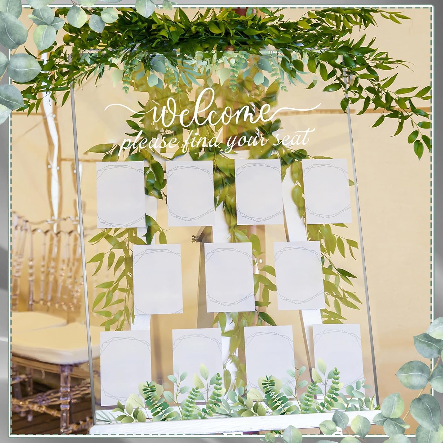 Wedding Seating Chart Board Display 24x18 Welcome Please Find Your Seat Acrylic Table Seating Chart Board for Wedding