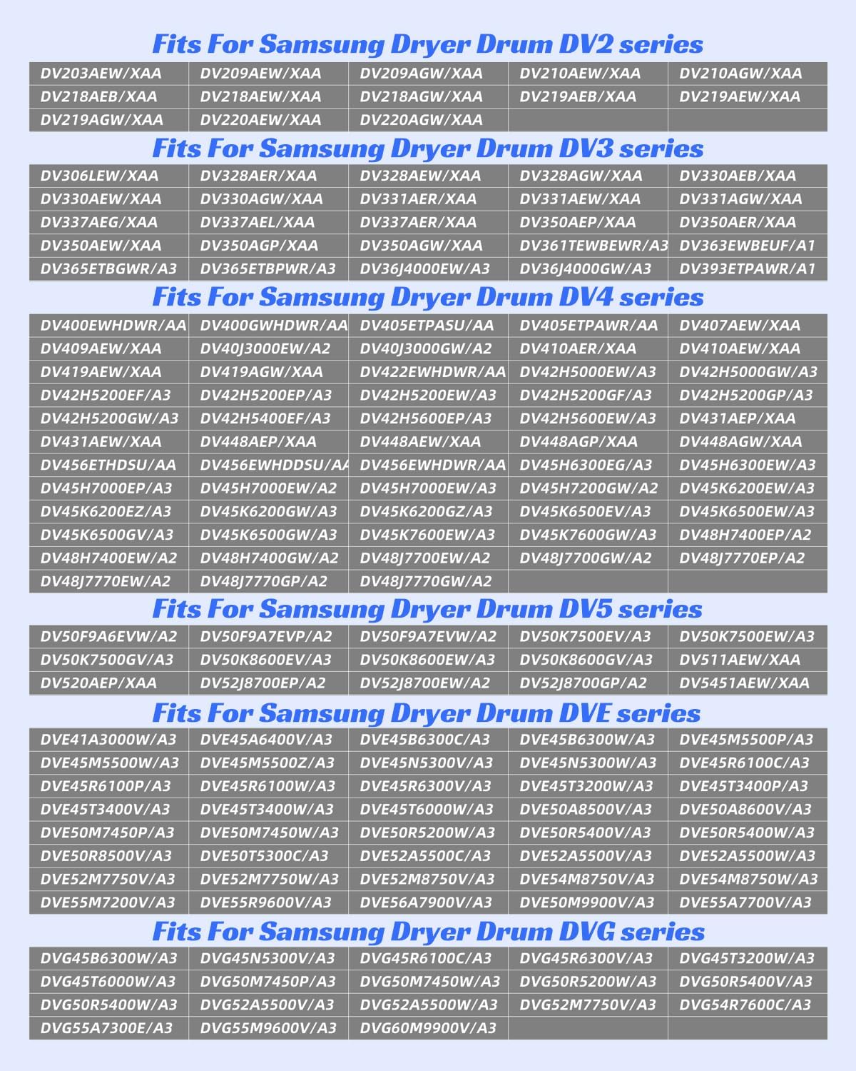 Dryer Drum Belt Fit for Samsung DV448AEP/XAA DV42H5200EW/A3 DV219AEW/XAA
