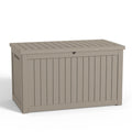 333 Gallon Deck Boxes Outdoor Waterproof, Large Lockable Storage Box