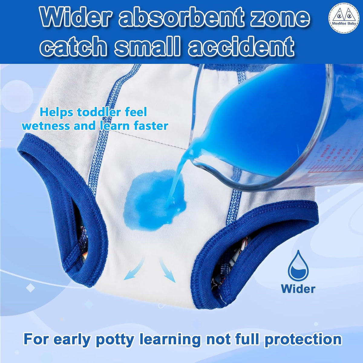 Training Underwear Absorbent Cotton Potty Training Pants, 3T