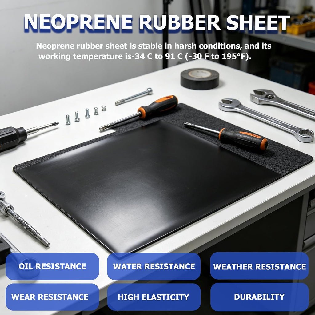 Neoprene Rubber Sheet, Rubber Gasket Material 1mm&1.4mmx11.8 x11