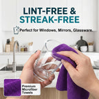 Multi-Use Microfiber Cleaning Cloths 12 Pack, 16 x 16 Inch