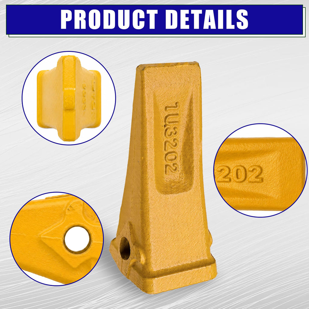 5 Pack 1U3202 Bucket Teeth, for CAT Cater-Pillar Style J200 Series