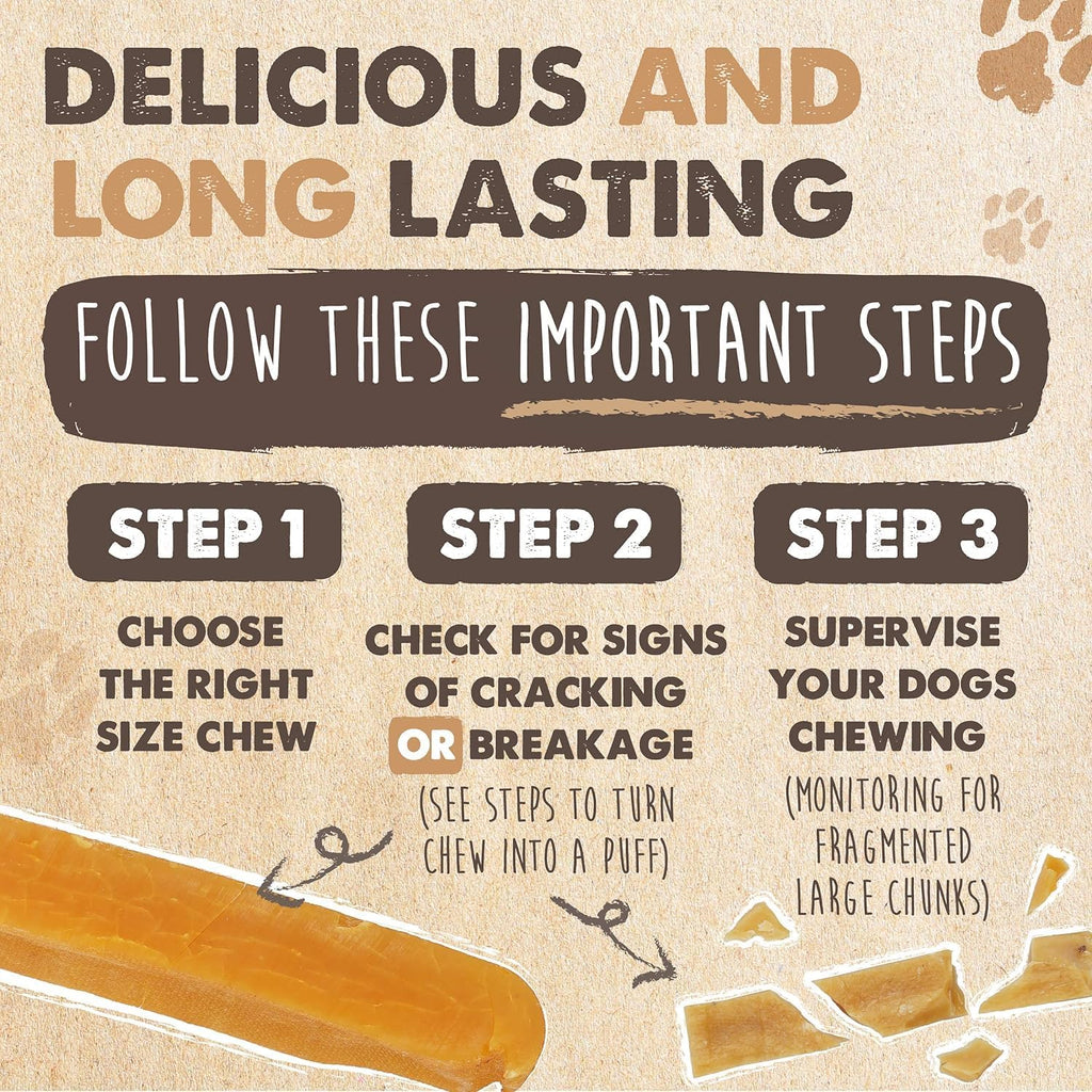 Yak Cheese Chews for Dogs, All Natural Long Lasting Pet Treats. Odorless & Great for Oral Health. Limited Ingredient