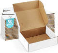 Shipping Boxes 7x5x2 inches Small Mailing Boxes 50 Pack White Cardboard Corrugated Box Mailers