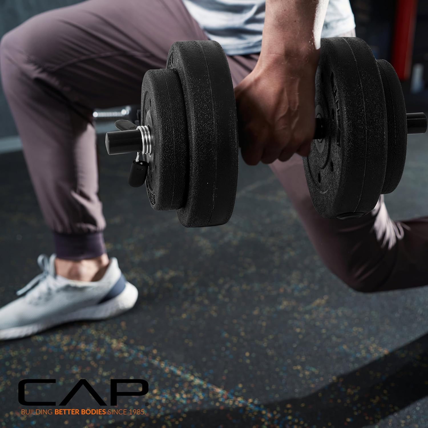 40-Pound Adjustable Cement Dumbbell Set – Versatile Weights for Home Gym Excellence